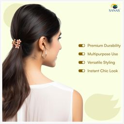 Sanas (5pcs) Hair Clips For Girls Women Hair Pins For Women Wedding Korean Pins For Girls & Kids Accessories Korean Clips (5pcs) Multicolor image 3