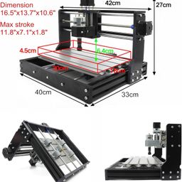 CNCTOPBAOS Upgrade CNC 3018-PRO 3 Axis DIY Mini CNC Router Kit with GRBL Remote Control Offline Controller PVC PCB Acrylic Plastic Wood Cutting Engraving Carving Milling Machine image 2