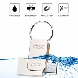 CROSS® Pendrive 2 in 1 Flash Drive with USB A, Type-C Interface Mini Hangable PenDrive for Android Compatible with Phone, Pad, Android, PC and More(128 GB, CROSS 2 in 1 USB - Type-C PENDRIVE) image 2