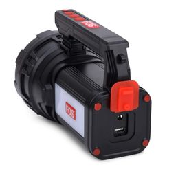 FOS LED Search Light 15W - 1450 Lumens (Operating Range 1 Km.) with Lithium Battery - MULTI-FUNCTIONAL (Dual Side Work-Signal Light) Rechargeable Handheld Torch image 5