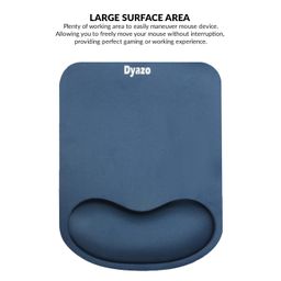 Dyazo Memory-Foam Gel Mouse Pad with Wrist Rest Support Non Slip Rubber Base Mousepad Suitable for Computer, Laptop, Notebooks Gaming (Blue) image 2