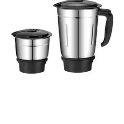 sanddy mixer grinder 2 pc jar set||compatible with wide range of mixer grinders like preeti, cromptonn, baj-aj, sumeet, etc ||400+1200ml jar set ||4 teeth high gradenylon coupler||nylon base image 1