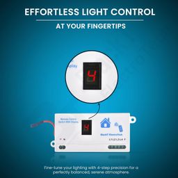 Blackt Electrotech BT16C Update Wireless Remote Control Switch System for 4 Lights and 1 Fan Speed Regulation (New IR Fan Display) image 3