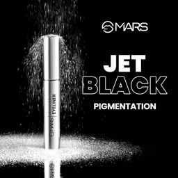 MARS Free Flow Eyeliner Cream with Demi Matte Finish | Long Lasting, Smudgeproof & Easy Glide Formula (6 ml),Black image 2