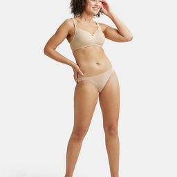 jockey ES24 Women's Wirefree Non Padded Super Combed Cotton Elastane Stretch Full Coverage Plus Size Bra with Side Panel Support and Plush Lining Cup image 4