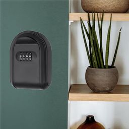 nhcdfa Lock Box, Key Lock Box, Easy to Use Locker Storage Box with Lock Wall Mounted Storage with Code Password Security Lock for Outside House Key Car Keys image 5