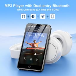 diofox 80GB MP3 Player with Bluetooth and WiFi, 4-inch Touch Screen mp3 Players with Bluetooth ， with Spotify, SpotifyKids, Audible, Andora, Amazon Player, MP4&MP3 Player up to 1TB (Black) image 3