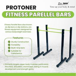 Protoner Fitness parallel bars, dips station, dips bar, push up stand Equalizer Dip Bars strength training equipment gymnastics bar for dipping image 3