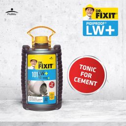 DR. FIXIT PIDIPROOF LW+, 5 litre, Cement Tonic, Integral Liquid Waterproofing Compound for Concrete and Plaster, Reduces Shrinkage Crack Development(200ml for 1 Cement Bag) image 3