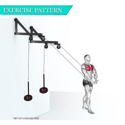 Protoner LAT and Lift Pulley System, Cable Machine with Loading Pin for Home Gym, Fitness Workout, Pull Down for Exercise Your Triceps, Biceps Curl, Back, Forearm, Shoulder (Black) image 5