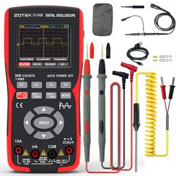 Zotek Zt-702S 2 In 1 Handheld Digital Automotive Oscilloscope Multimeter, Diode Tester,Multimeter Auto Rangin48Msa/S High Sampling Rate?Amp Ohm Volt Meter Tester?Voltage/Current Test - Battery Powered image 1