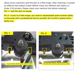 FYSETC 3D Printer Parts Ender 3 V2 Belt X+Y Axis 2GT Open Timing Belt Width 6mm X Axis 805mm/31.69 inch + Y Axis 740mm/29.13 inch Non-Slip Version Strap with Pressed Copper Buckles image 2