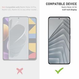 SupCares Military-Grade Gorilla Tempered Glass Screen Protector for Redmi Note 14 (6.67 Inch) With Installation Kit | Edge to Edge Coverage | Black image 2