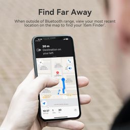 gnastas Key Finder, Wallet Tracker Works with Apple Find My (iOS only), Replaceable Battery, Water-Resistant, Bluetooth Item Finder for Bags, Luggage, Pets & Backpack 1Pc (Black) (Air Tag Square) image 3