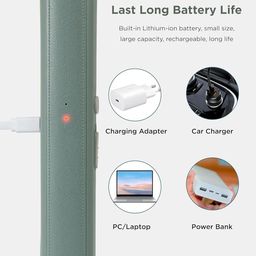 WEIRD WOLF 2 in 1 UV Light Mosquito Bat Racket with Base Stand, Lithium Battery, USB Charging, Warranty, White (Pack of 2) image 4