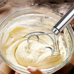 Stodern Multifunctional Stainless Steel Dough Mixer - Time-Saving Baking Tools, Atta Kneader, Manual Egg Beater for Bread, Cake, Pizza, Pastry, Roti with Hanging Hole image 5