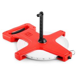 FREEMANS Open Reel 100m:13mm Fibreglass Measuring Tape - 100m/330ft With Unbreakable ABS case || Double Side Printing || Long and Durable Winding Handle For Easy Retraction and Steel End Hook image 4