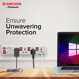 Anchor by Panasonic Spike Guard- 4 Universal Socket Shutter with Individual Switch - 4 Mtr (22569) (White, 1 Piece) image 4
