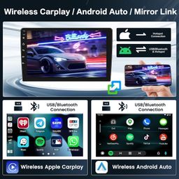 inefala 8-Core 4+64G Android 13 Car Stereo Upgrade Radio for Toyota Prius 2010-2015(LHD), 9'' Touch Screen with Wireless Apple CarPlay & Android Auto, AHD Backup Camera, Mirror Link, GPS Navigation image 3
