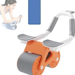 bellveen Bellveen® Ab Roller Wheel Exercise with Elbow Support, Automatic Rebound Abdominal Wheel, Double Wheel elbow and knee support for gym (Multi color) image 1