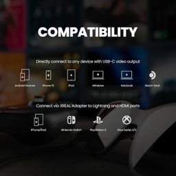 XREAL Air AR Glasses, Smart Glasses with Massive 201" Micro-OLED Virtual Theater, Augmented Reality Glasses, Watch, Stream, and Game On PC/Android/iOS–Consoles & Cloud Gaming Compatible, Black image 5