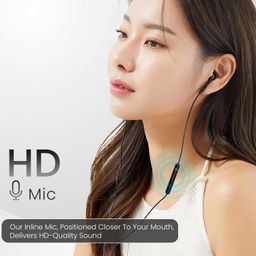 Portronics Conch Theta C in Ear Type C Wired Earphones with in Line HD Mic, Powerful Audio, 14.2mm Driver, Unique Earbuds Design, TPE Anti Tangle Wire, in line Controls, Wide Compatibility(Black) image 2