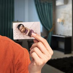 Fairus Customized Wallet Card - Your Photo, Illustration Or Bitmoji, Message, Spotify Song Code Backside Best For Special Occasion Gift For Loved One For Thanksgiving (Your Upload) image 5