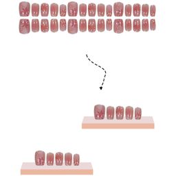 Buddy Jelly Trends Cat Eye Design 30pcs Stick-on Nails set, with Easy Glue Tab application, Nails are Reusable & Unbreakable (Y-304) image 5