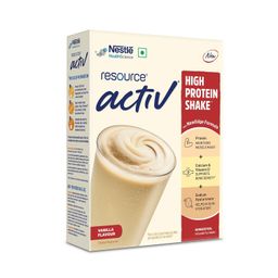 Nestlé Resource Active, High Protein Shake with New Edge Formula, Vanilla Flavour, Strengthens Muscles, Bones, Immune System, Improves Skin 400g Bag-in-box pack image 3