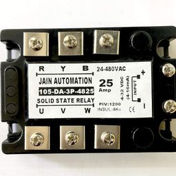 SOLID STATE RELAY SSR 3PH 25 AMP THREE PHASE DC INPUT 4-32 VDC TO AC OUTPUT 24-480 VAC 25 AMP DC To AC CURRENT 4-16mA JAIN AUTOMATION image 1
