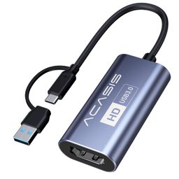 ACASIS 4K HDMI Capture Card, USB 3.0 HDMI to USB-A/C 1080P 60FPS, Game Video Capture Card for Live Streaming/Gaming/Meeting, Windows/Mac OS System, Switch/PS4/5/Xbox OBS Zoom image 1