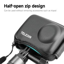 TELESIN° Small Carry Case Lens Protector for DJI Action 5 Action 4 Action 3 Insta 360 Ace Insta360 Ace Pro Accessories, Mini Carrying Bag for DJI Osmo Action Selfie Stick Tripod Protective Accessory image 3