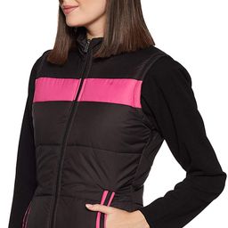 ben martin Women's Nylon & Net Color Block Standard Length Bomber Jacket image 3