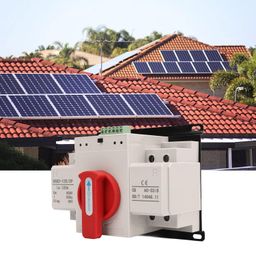 BROLEO 400V 2P 125A Dual Power Automatic Transfer Switch, Generator Changeover With Red Handle, Manually or Automatically Powered for Homes, Industry image 2