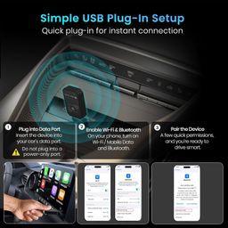 eller santé eller santé® AUTOELITE Wireless CarPlay 7" HD Portable Car Stereo Touchscreen with Wireless Android Auto, Backup Camera, Bluetooth, GPS Navigation, Voice Control, Car Audio Receiver & Music-Black image 4