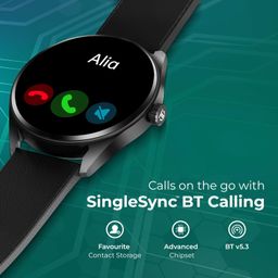 Titan Crest Premium Smart Watch|1.43" AMOLED Display with AOD|466x466 Pixel Resolution|Functional Crown|SingleSync BT Calling|Advanced Chipset|100+ Sports Modes & WatchfacesIP68 Smartwatch,Black image 3