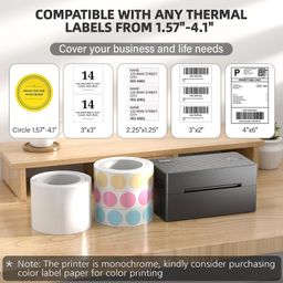 ARVOX A81 Pro Bluetooth + USB Direct 4×6" Shipping Label Printer |Adjustable Label Size| 203DPI Resolution 152mm/s Printing Speed Compatible with Windows,Mac,Linux Chrome OS (2 Year Warranty) image 2