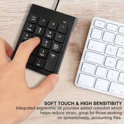 dfmicro Number Pad Wireless 18 Key Numeric Keypads Numpad 2.4GHz Mini USB Receiver Portable Silent Financial Accounting Wireless Numeric Keyboard Extensions for Laptop, Desktop, Surface pro, Notebook, PC image 4