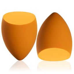 AGARO Complexion Sponge, Make Up Sponge Set, Foam Technology for Liquid Foundation, Creams And Powder, Latex Free Wet and Dry Makeup, Set of 2, Orange image 1