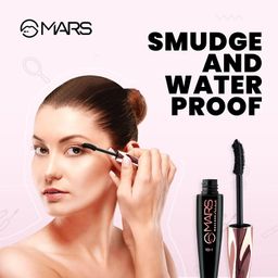 MARS Fabulash Volumising Mascara | Up to 18 Hours Stay | Waterproof with Intense Jet Black Color (12ml) (Black) image 2