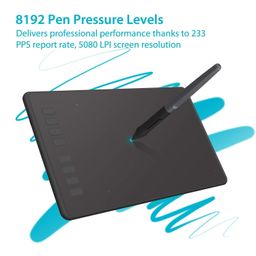 Huion Inspiroy H950P Graphics Drawing Tablet 8.7x5.4 inch with Tilt Feature Battery-Free Pen 8192 Pen Pressure and 8 User-Defined Shortcuts,Compatible with Mac, Linux(Ubuntu), Windows PC, and Android image 3