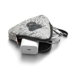 DailyObjects Easy Triangle Pouch | Crafted using Soft-Touch and Water-Repellent Polyester | Polyfill Cushioning Assures Scratch-Free Security | Comes with an O-Ring to Attach Keys, Charms or Wristlets image 4