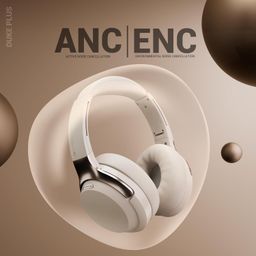 ZEBRONICS Duke Plus, Wireless Over Ear Headphone with ANC, ENC, Gaming Mode, Dual Pairing, Rapid Charge, Upto 70* Hours Backup, Bluetooth v5.4, AUX, Comfortable Earcushion, Deep Bass (Beige) image 3