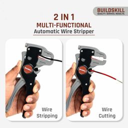 BUILDSKILL 2 IN 1 Automatic Wire Stripping & Cutting Tool – Precision Cutter for Electrical, Automotive, Cords & Cables – Ergonomic Handle with Pressure Adjustment image 2