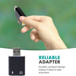 MABRON USB External Sound Card Audio Adapter Interface Converter with 3.5mm Headphone Microphone Input and Output Jack Plug and Play Sound Card for Laptop, pc, Studio Recording and BM800 Mic image 4