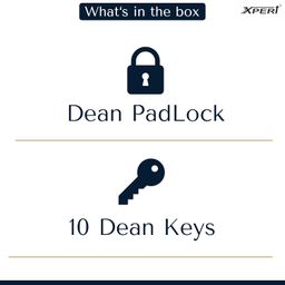 Xpert Padlock Dean 68 mm (Big Size) 1 Pc with 10 Master Keys (Master Keys for All Locks) Lock and Keys, Door Locks for Main Door and Home. Master Key Locks Set & Padlocks for Home Door image 5