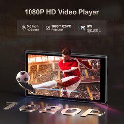 fanvace 96GB MP3 Player with Bluetooth and WiFi, Android 13 OS MP3 & MP4 Players with 5" Touchscreen and Speaker, 4GB RAM & 32GB ROM, 2500mAh Music Player with Spotify, Amazon Music, Play Store image 4