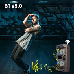 ZEBRONICS Space Deck Pro 55W Bluetooth Supporting Portable Speaker with USB,mSD Card,AUX,Built -in FM,LED Lights, TWS Function, Wireless Mic and Remote Control (Black) image 4