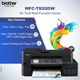 Brother MFC-T920DW All-in One Ink Tank Refill System Printer with Wi-Fi and Auto Duplex Printing image 3