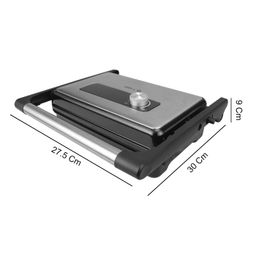 iBELL SM1700G Sandwich Maker with Floating Hinges, 1700Watt, 180 Degree Openable Plates for Grill/Toast, Temperature Control Knob (Black) image 5
